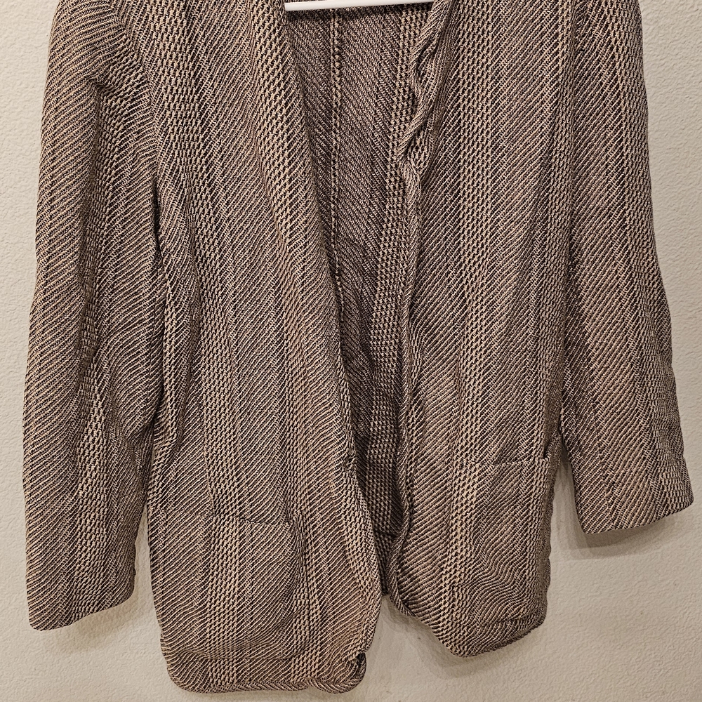 PER TE BY KRIZIA Brown and Cream Blazer